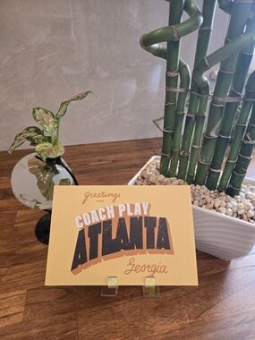 Authentic Coach Play Atlanta Collectible Postcard